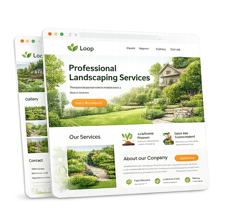 Landing page plus preview